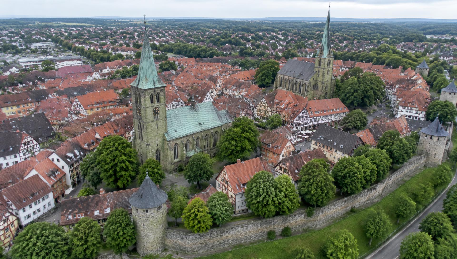 Luftbild der Soester Altstadt
